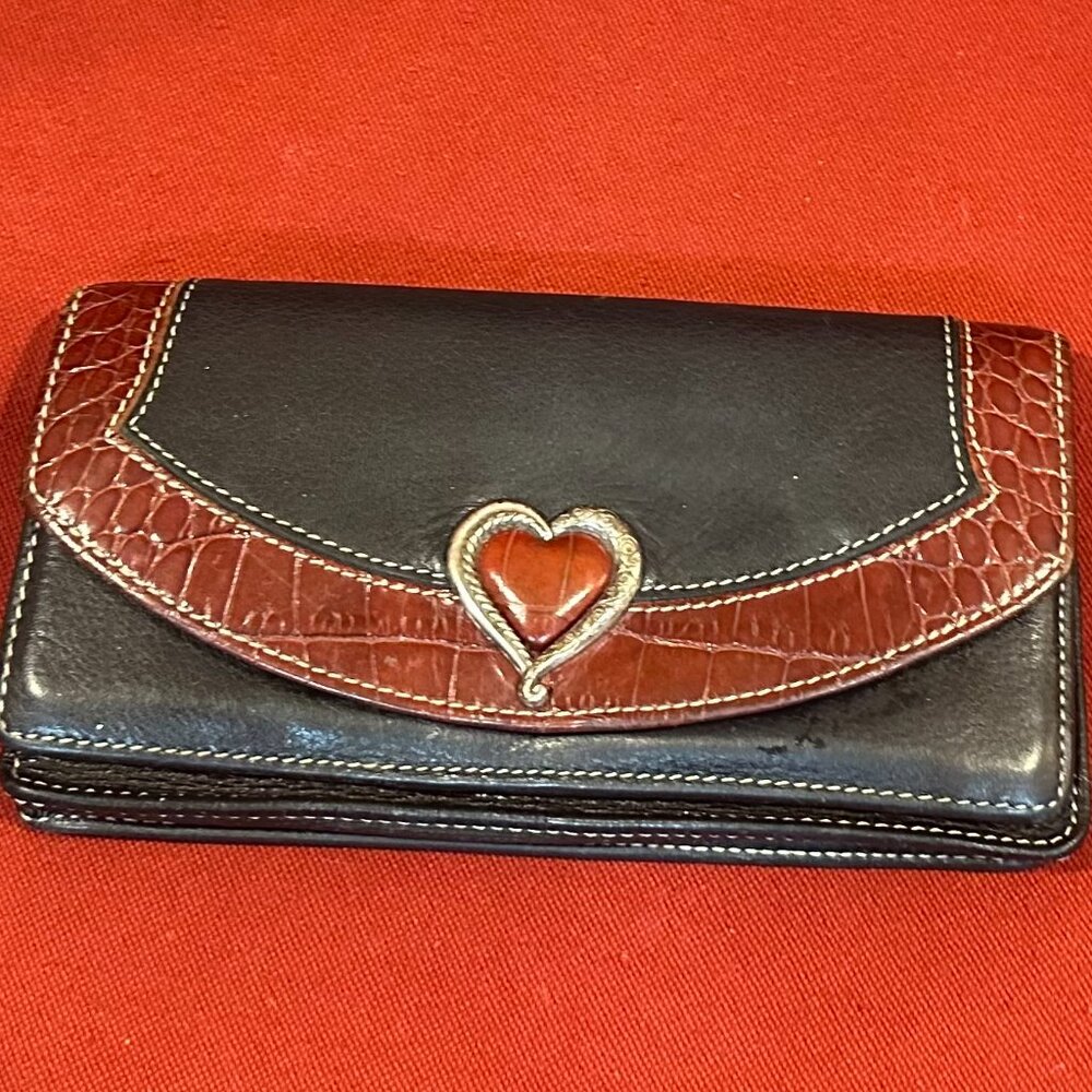 Brighton black peppled leather wallet